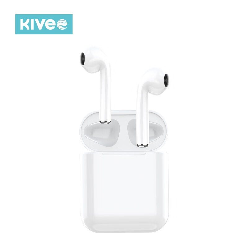 KIVee 蓝牙耳机 无线音乐 适用于oppo苹果vivo华为荣耀安卓 TW02C 白色