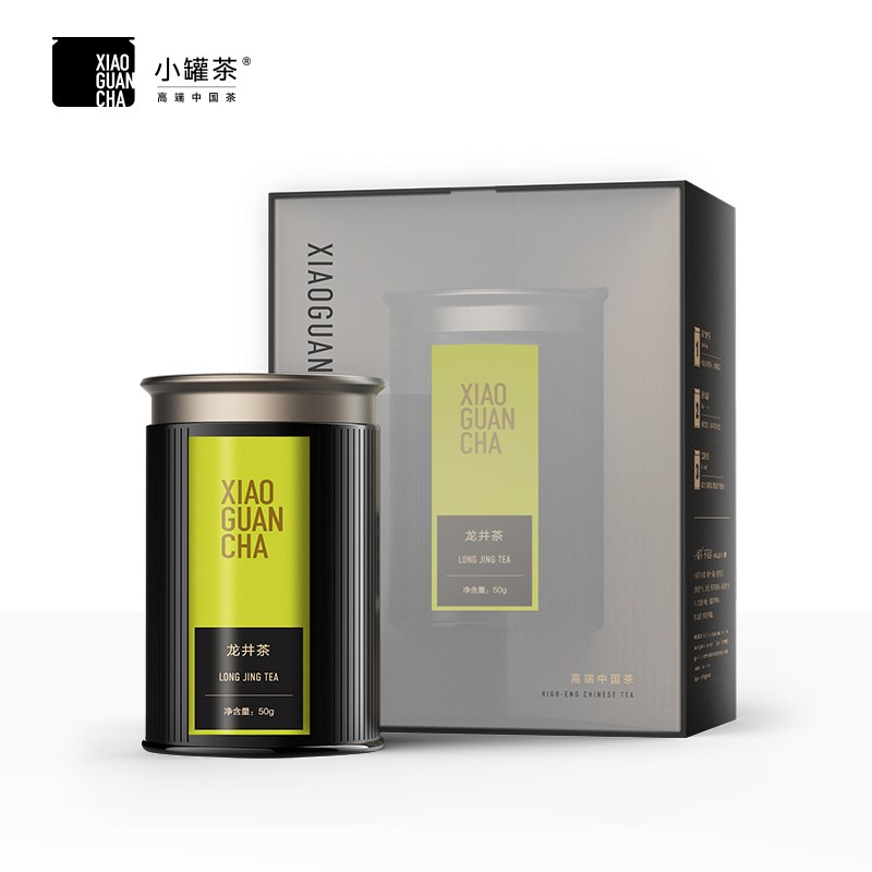 小罐茶茶叶 2022年一级新茶 明前绿茶龙井茶 黑多泡茶叶礼盒装50g